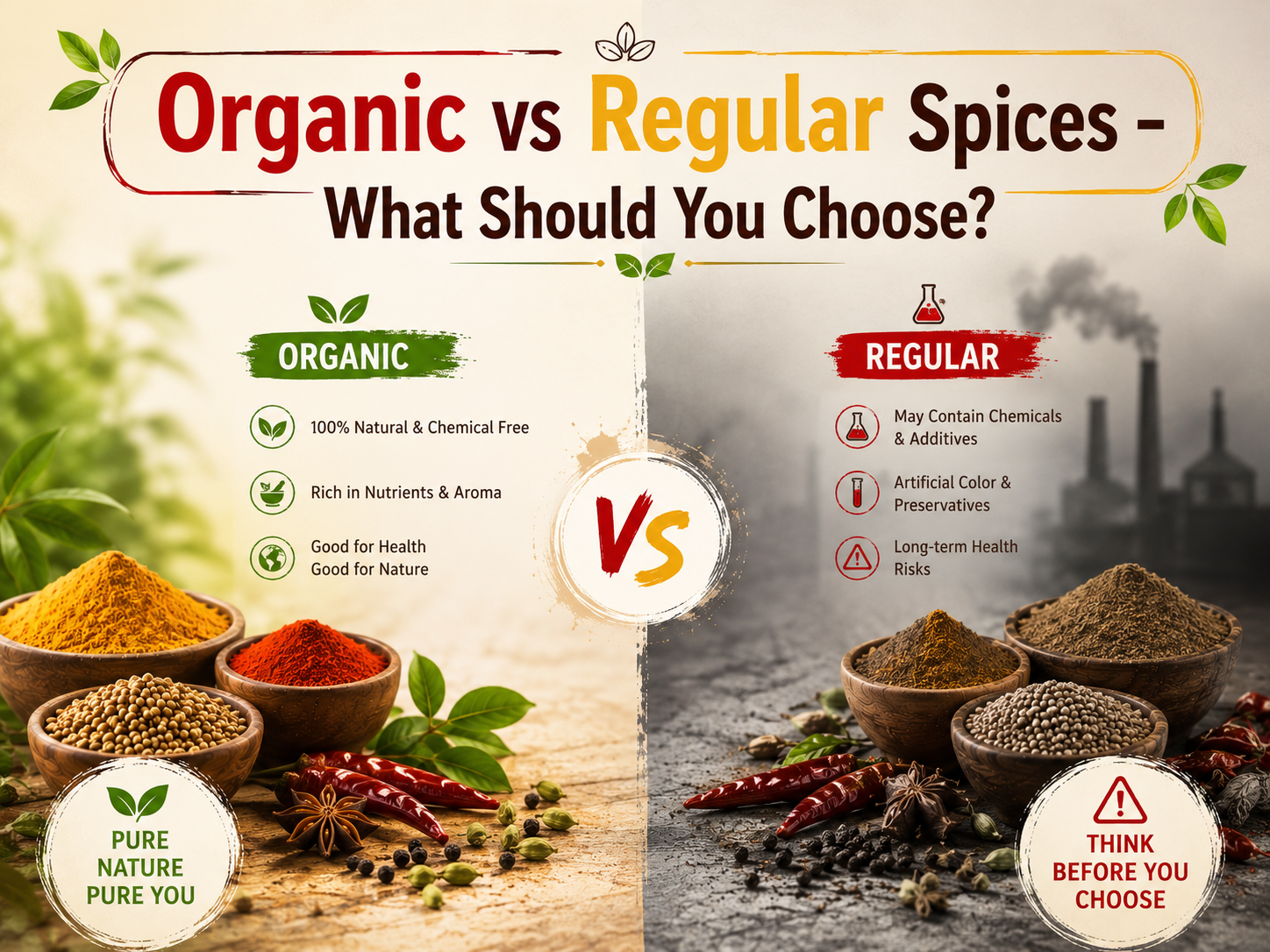 Organic vs Regular Spices – What Should You Choose?