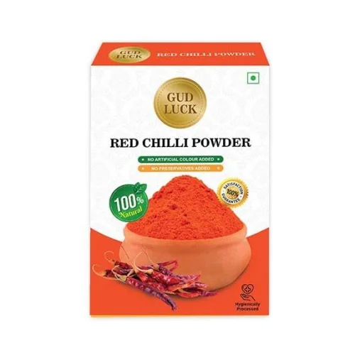 GudLuck Spices Organic Red Chilli Powder - No Artificial Colours | Indian Food Spices Blend Seasoning For Cooking - Vegan - No Colors