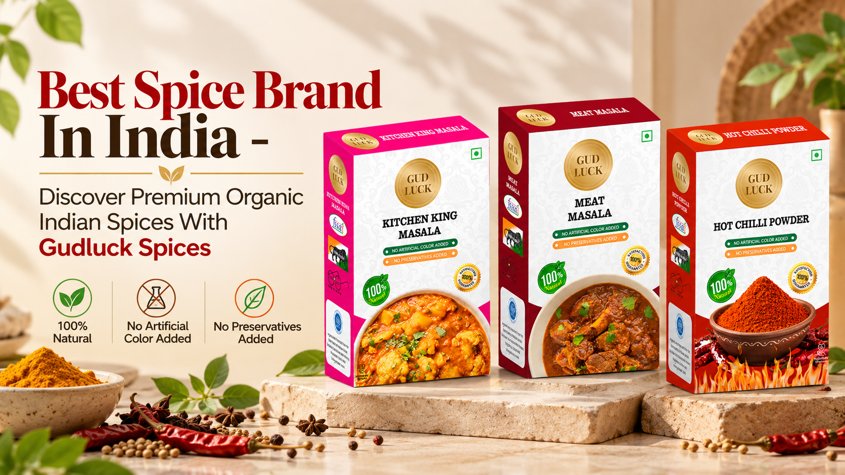 Best Spice Brand In India - Discover Premium Organic Indian Spices With Gudluck Spices