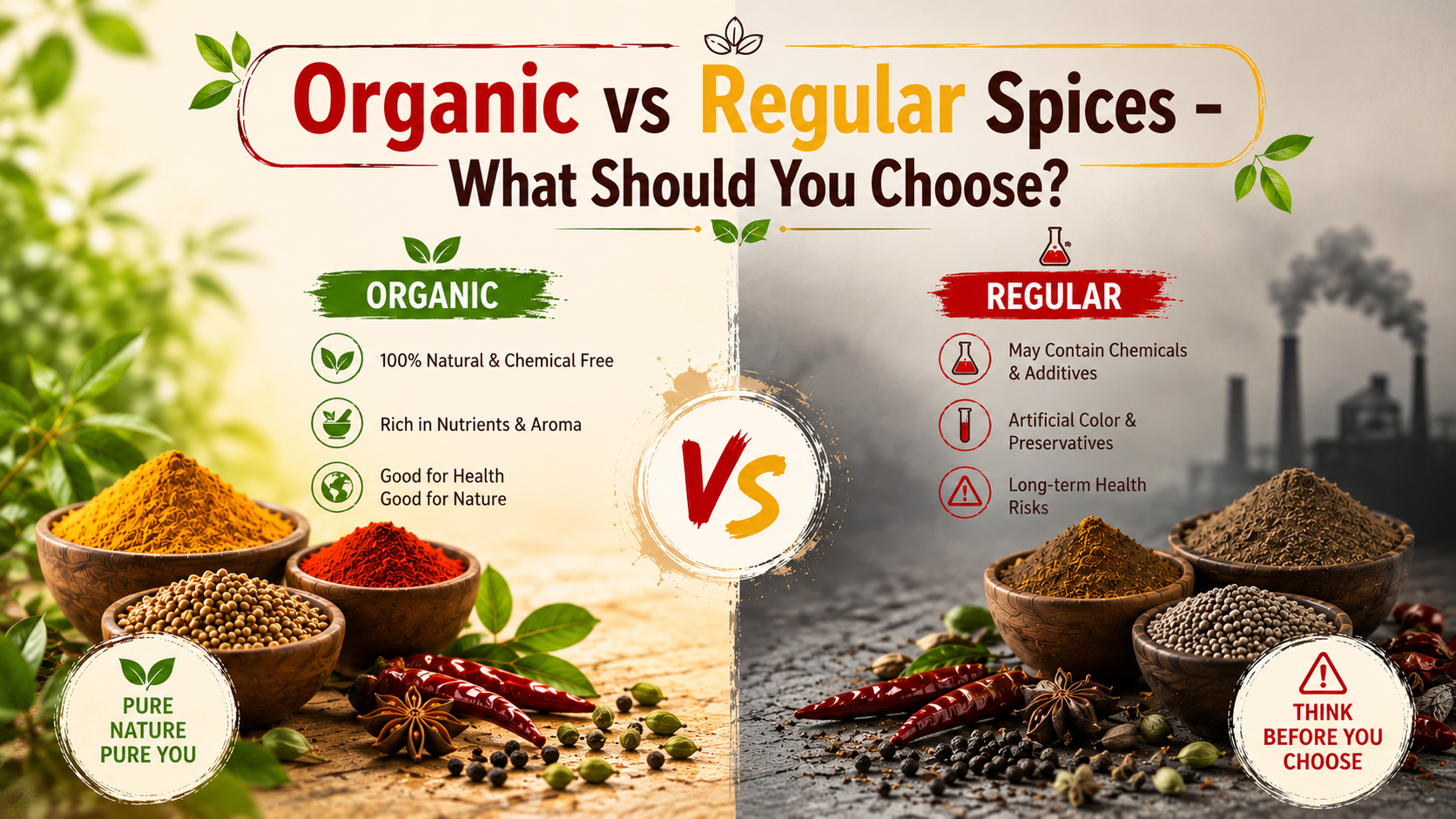 Organic vs Regular Spices – What Should You Choose?